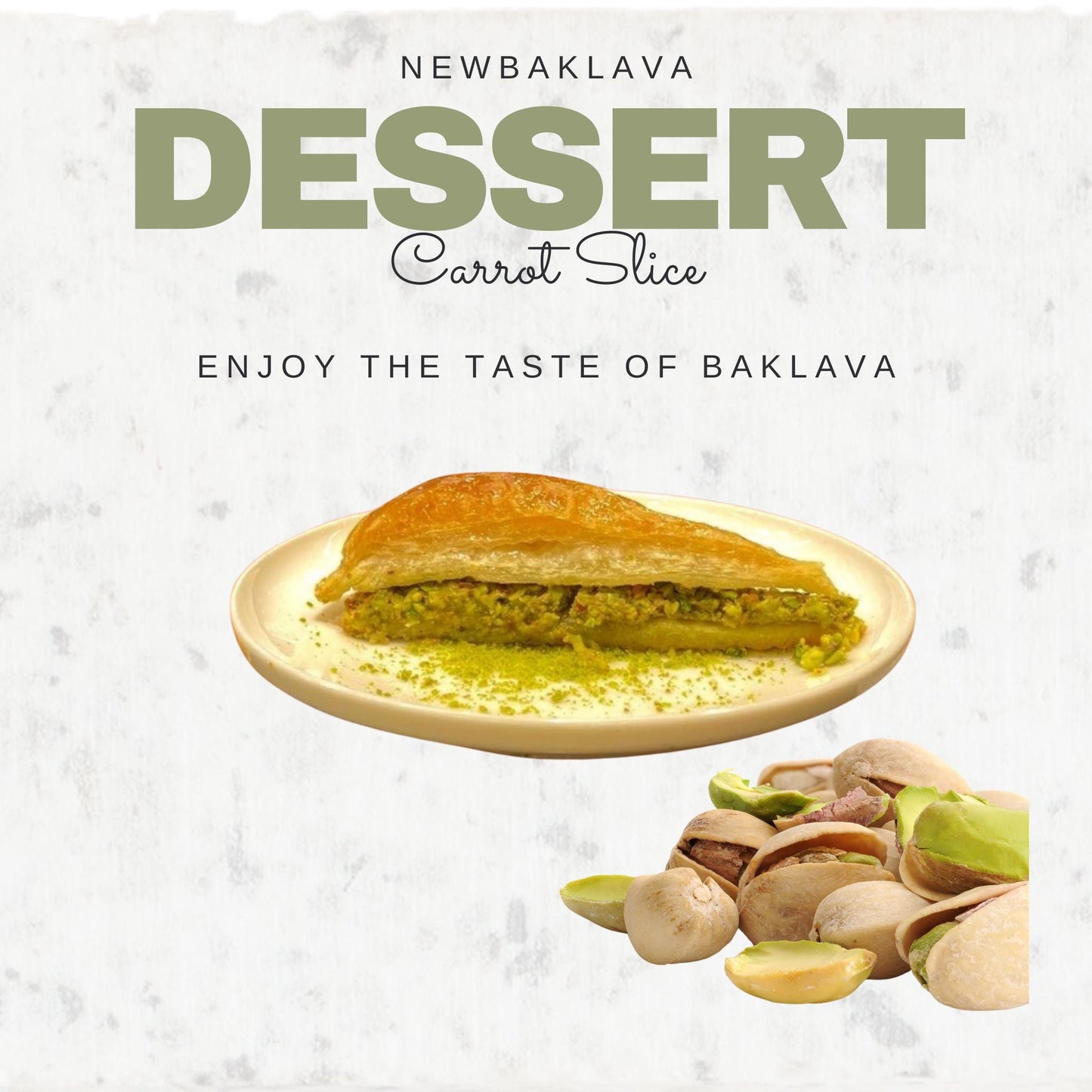 Baklava With Pistachio, Carrot Slice Baklava,Turkish Dessert, Baklava Gift Box, Homemade Baklava, Fresh Baklava, Turkish Pastry