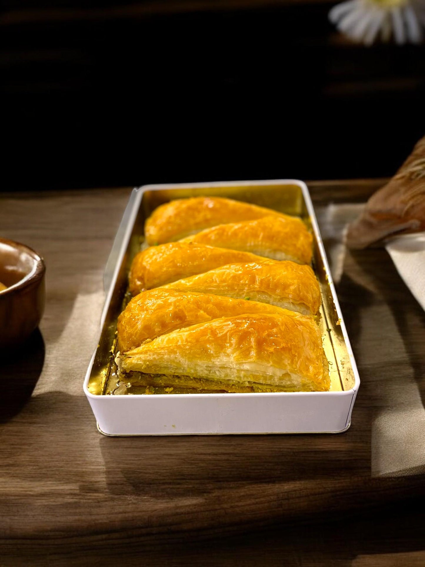 Baklava With Pistachio, Carrot Slice Fresh Baklava, Dessert Gift Box, Turkish Baklava, Homemade Baklava, Pistachio Baklava