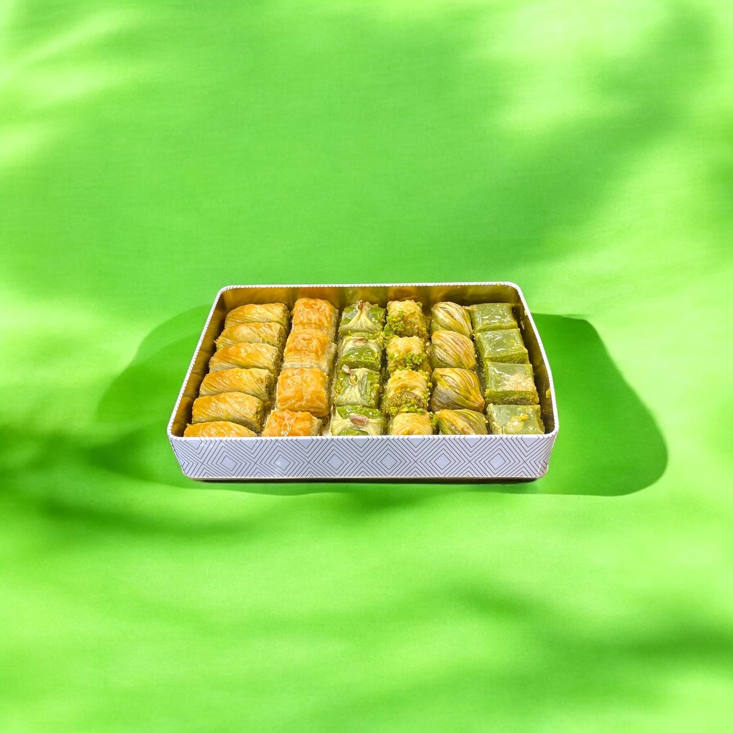 Assorted Turkish Baklava Gift Tin Box, Handmade Fresh Baklava, Turkish Dessert, Baklava With Pistachio, Special Gift Dessert Package