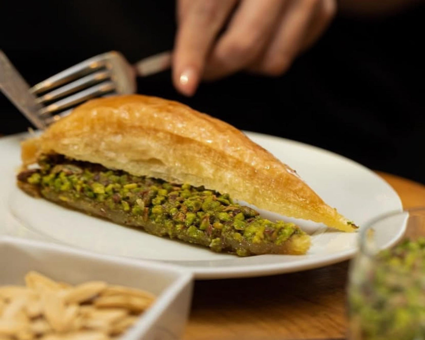 Baklava With Pistachio, Carrot Slice Fresh Baklava, Dessert Gift Box, Turkish Baklava, Homemade Baklava, Pistachio Baklava
