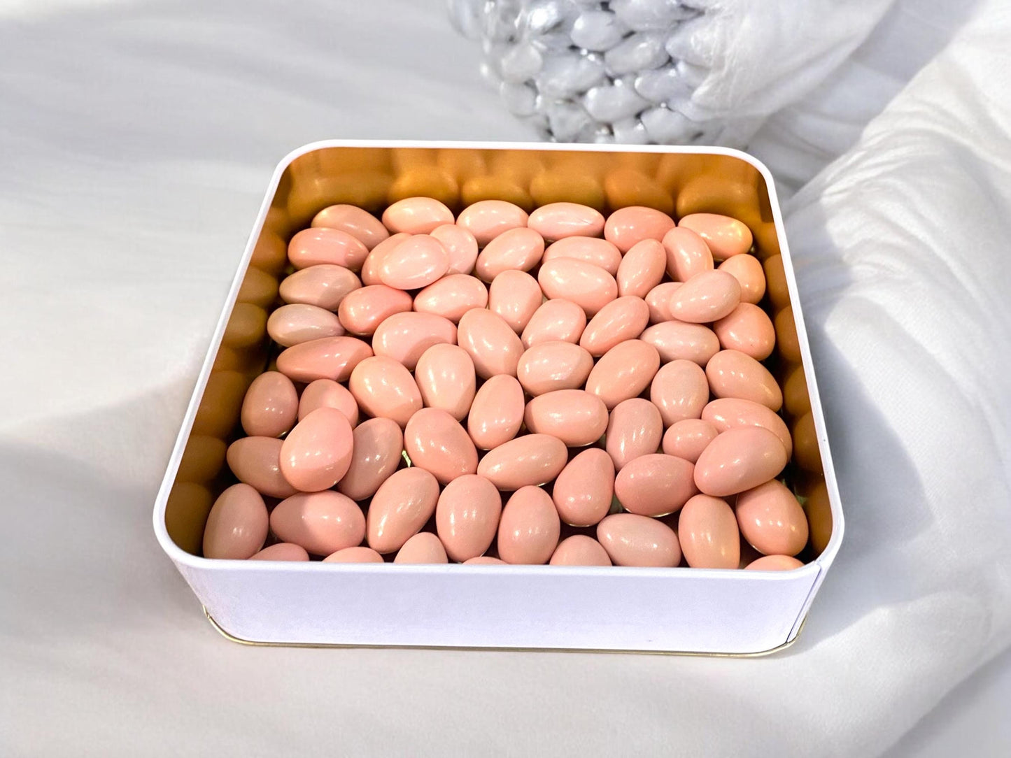 Pink or Blue Candy Almond Dragee Box - Perfect for Boy or Girl Celebration, Gender Reveal Almond Dragee Box, Pink or Blue Candy