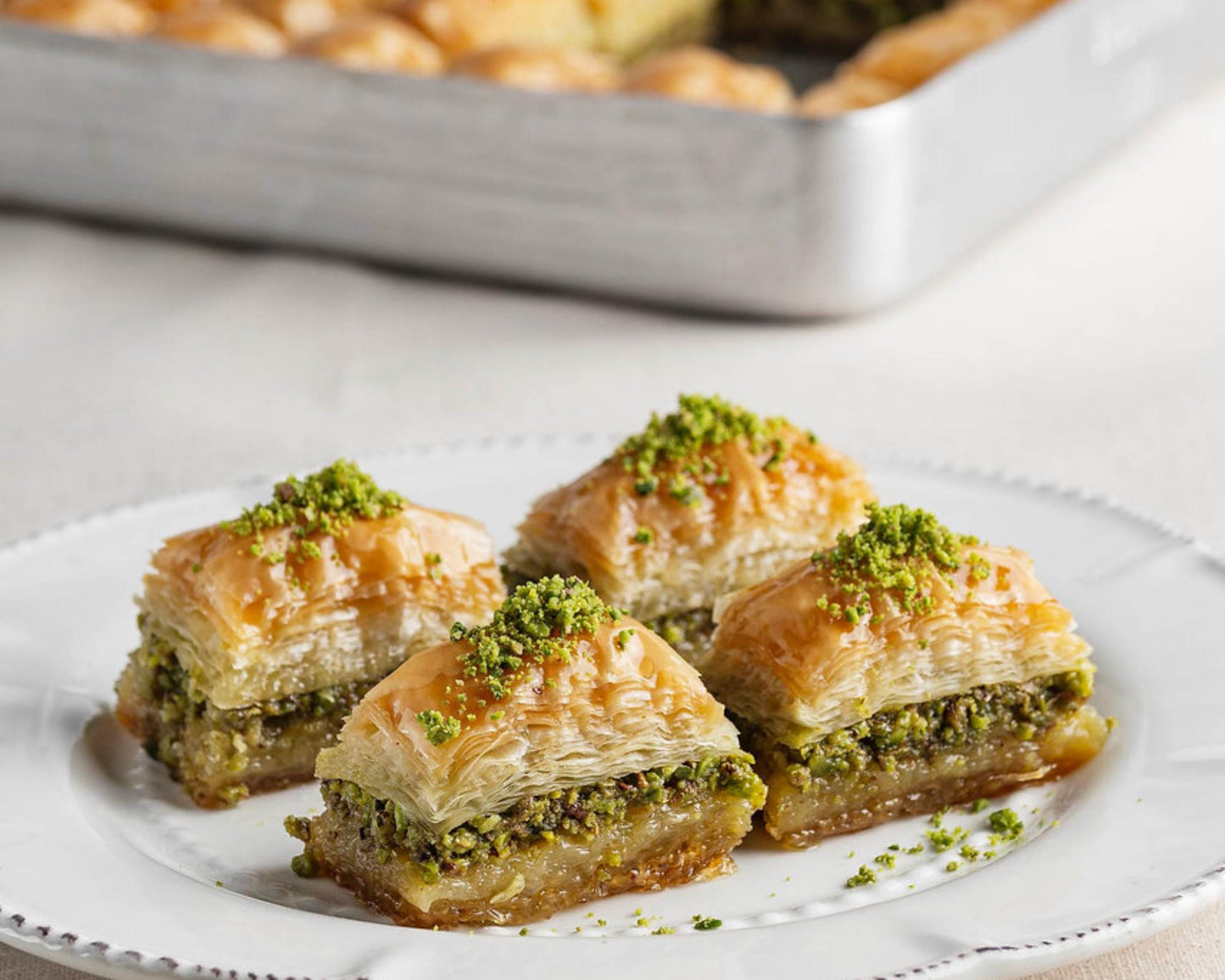 Turkish Baklava for Gift Box, Baklava With Pistachio, Handmade Freshly Baklava, Mediterranean Baklava Pastry, Pistachio Baklava