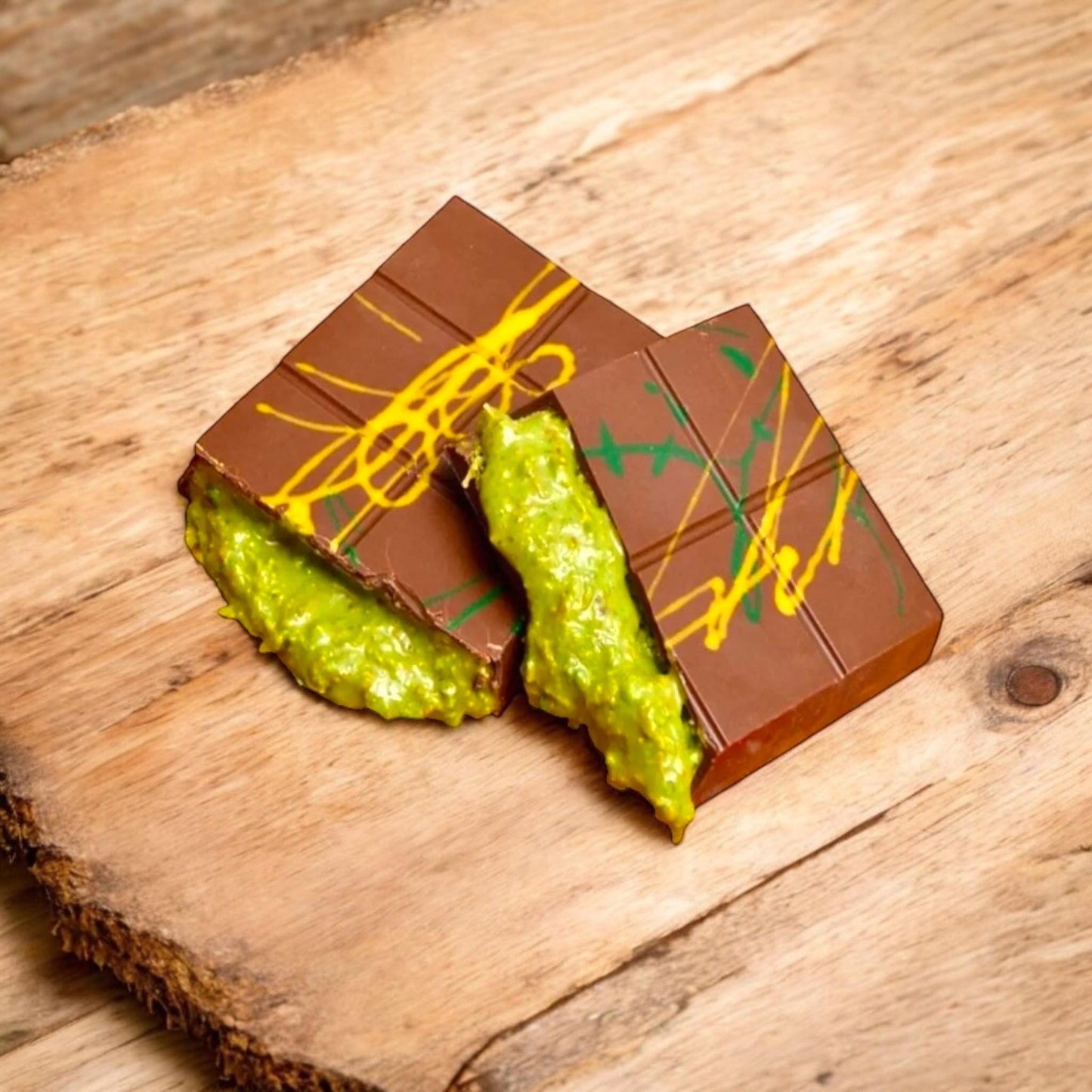Dubai Chocolate Bar Pistachio, Kunafa Chocolate Bar, Chocolate Dubai Bar, Pistachio Cream Dubai, Knafeh Chocolate Pistachio Bar, 7.05 oz