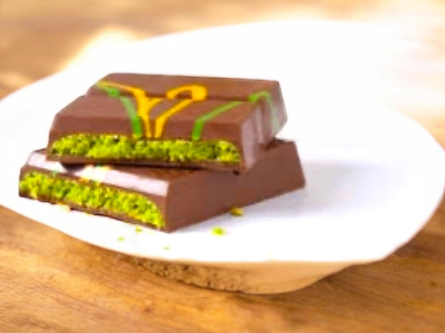 Dubai Chocolate Bar Pistachio, Kunafa Chocolate Bar, Chocolate Dubai Bar, Pistachio Cream Dubai, Knafeh Chocolate Pistachio Bar, 7.05 oz 2X