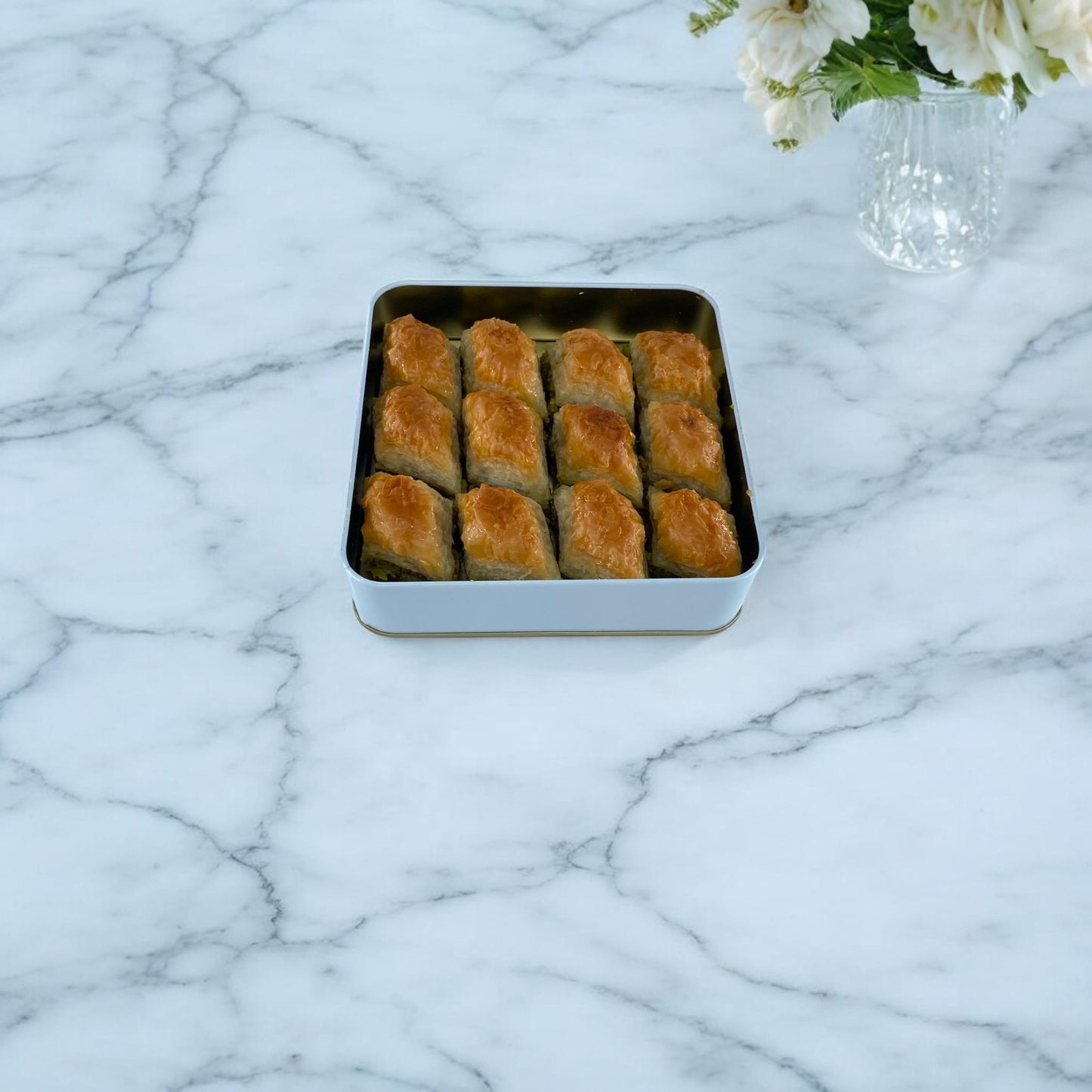 Baklava With Pistachio, Handmade Baked Goods, Baklava Gift Box, Fresh Baklava, Mediterranean Dessert, Pistachio Baklava, Turkish Baklava