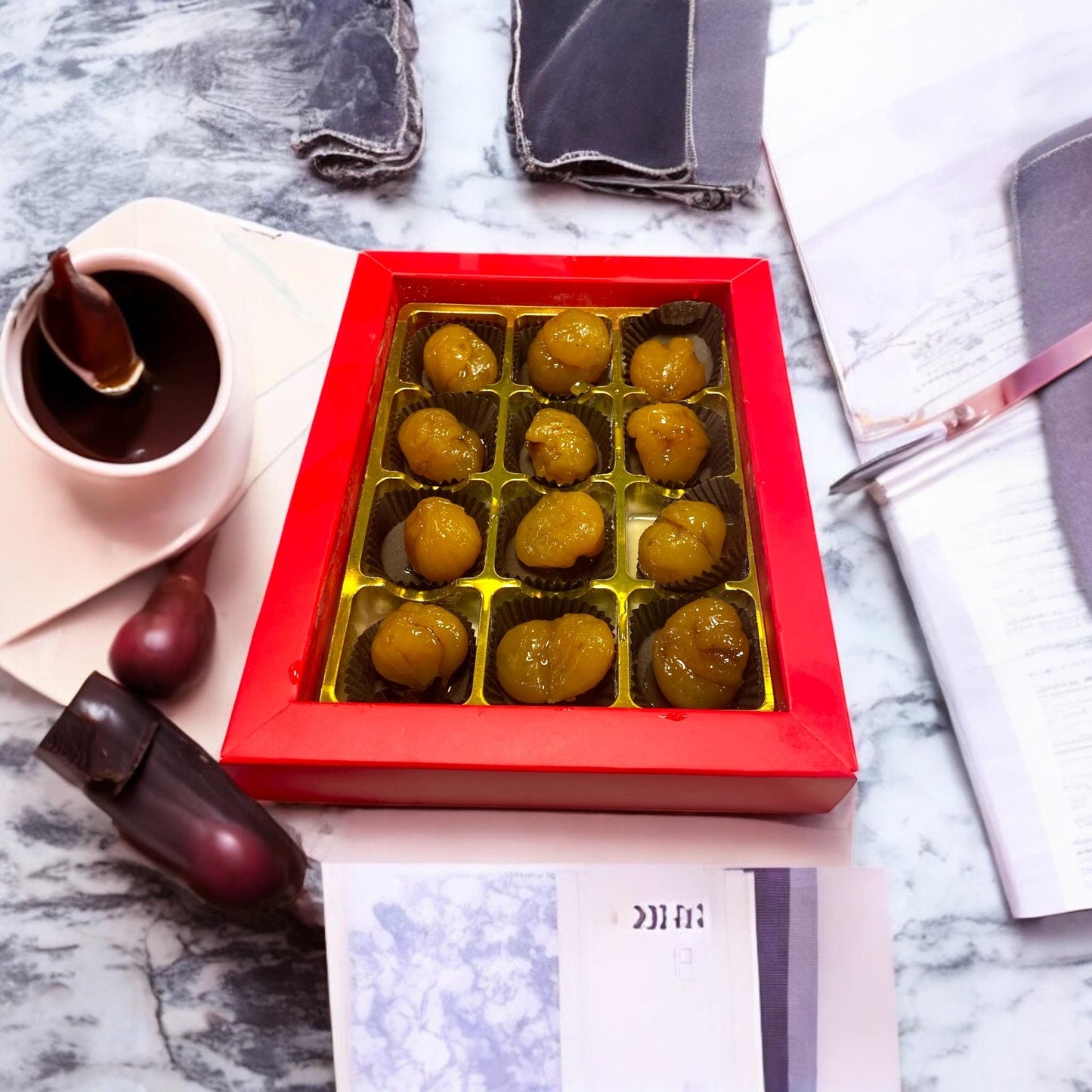 Candied Chestnuts Gift Box, Turkish Dessert Box, Turkish Fresh Food, Gourmet Fudge, Snacks Box, Turkish Kitchen, Holiday Dessert Gift