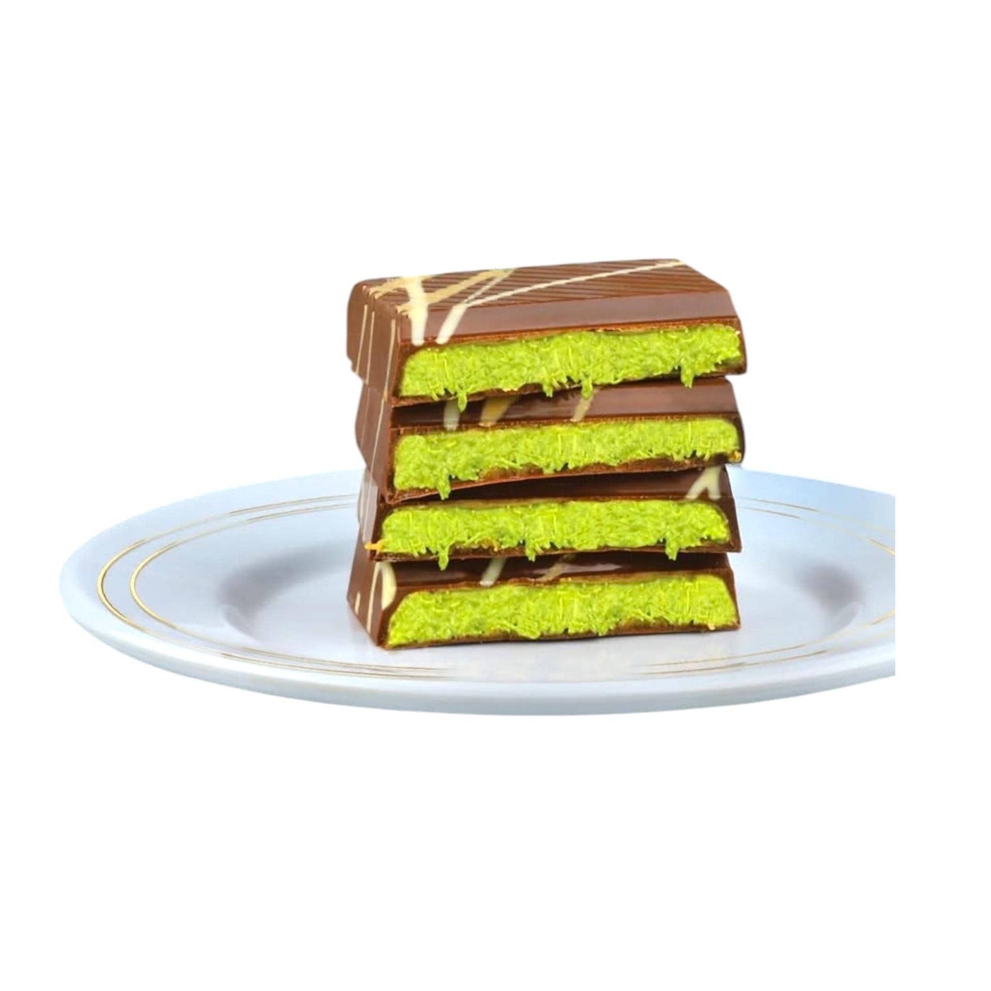Dubai Chocolate Bar Pistachio, Kunafa Chocolate Bar, Chocolate Dubai Bar, Pistachio Cream Dubai, Knafeh Chocolate Pistachio Bar, 7.05 oz 2X
