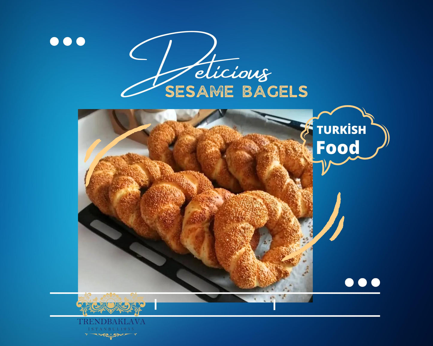 Turkish Sesame Bagels, Handmade Artisan Bread, Traditional Turkish Food, Savory Sesame Ring Bagel, Circular Bread,Breakfast Food,Savory Food