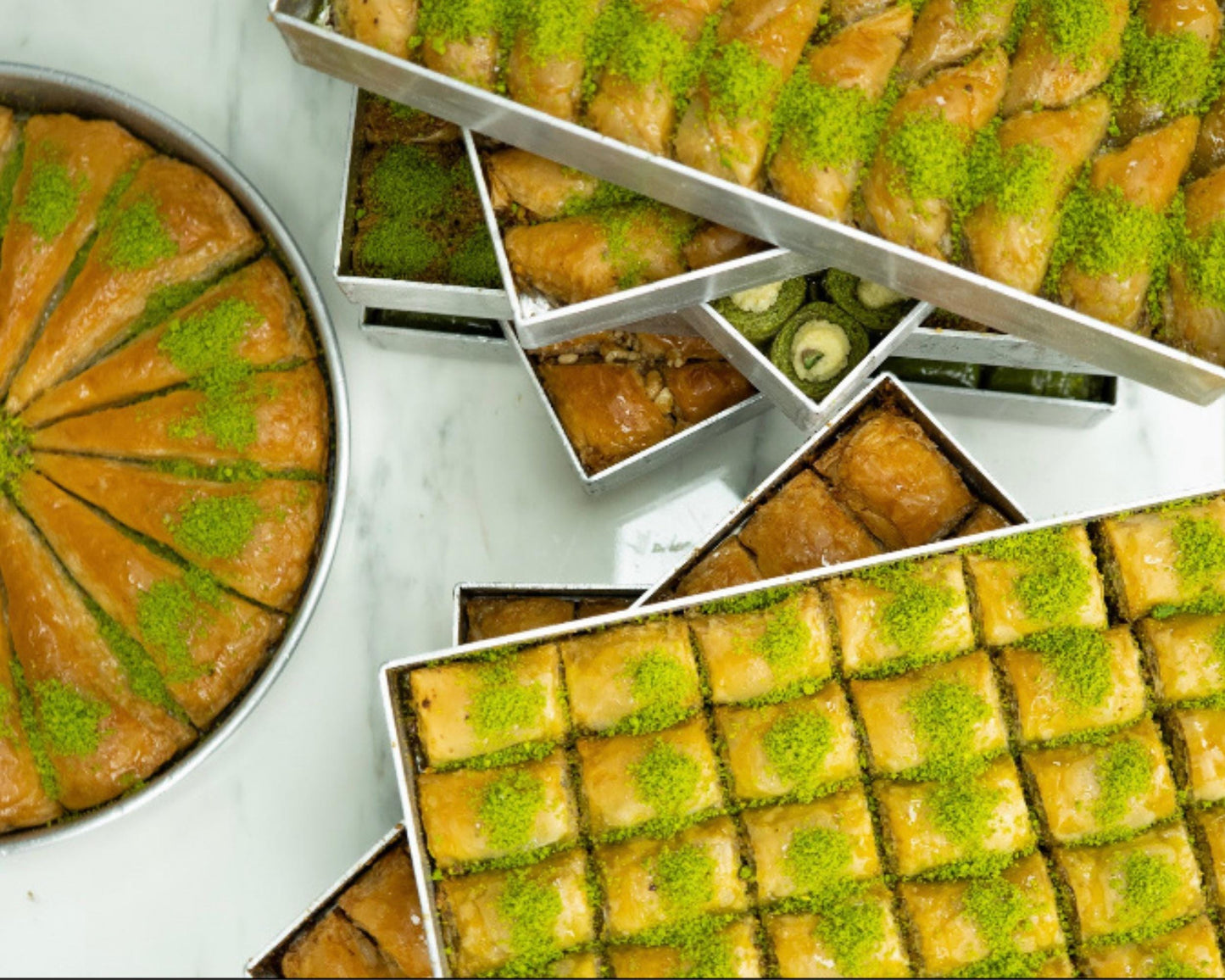 Baklava Tray with Turkish Pistachio, Baklava in Tray, Baklava for Special Events, Wedding Dessert, Engagement Baklava