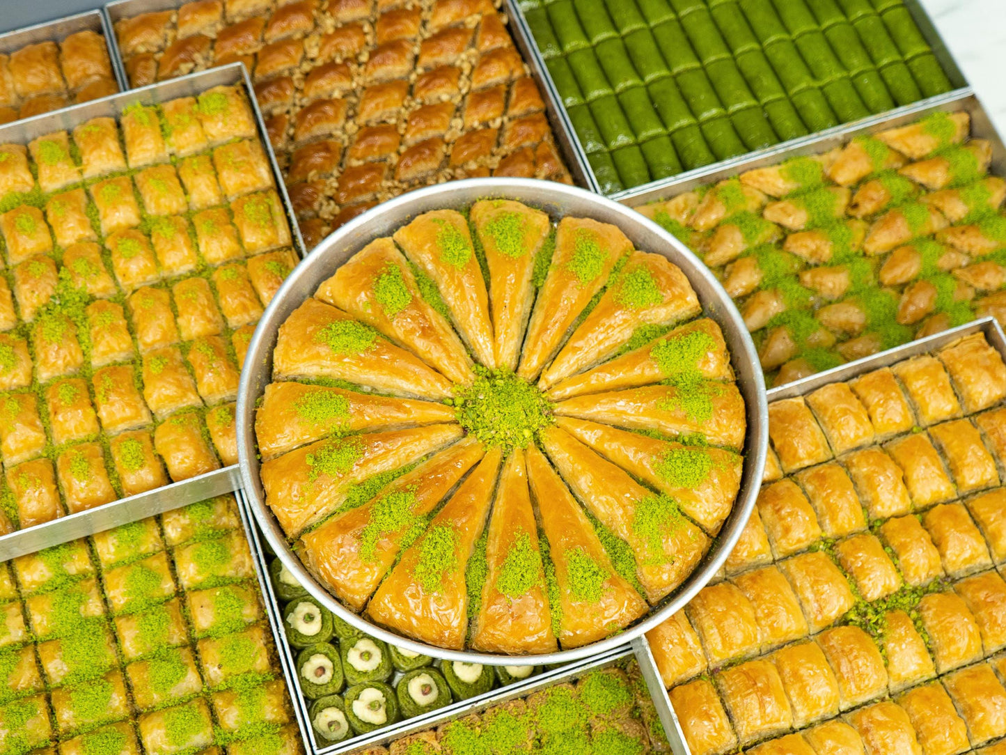 Baklava With Pistachio, Carrot Slice Fresh Baklava, Dessert Gift Box, Turkish Baklava, Homemade Baklava, Pistachio Baklava