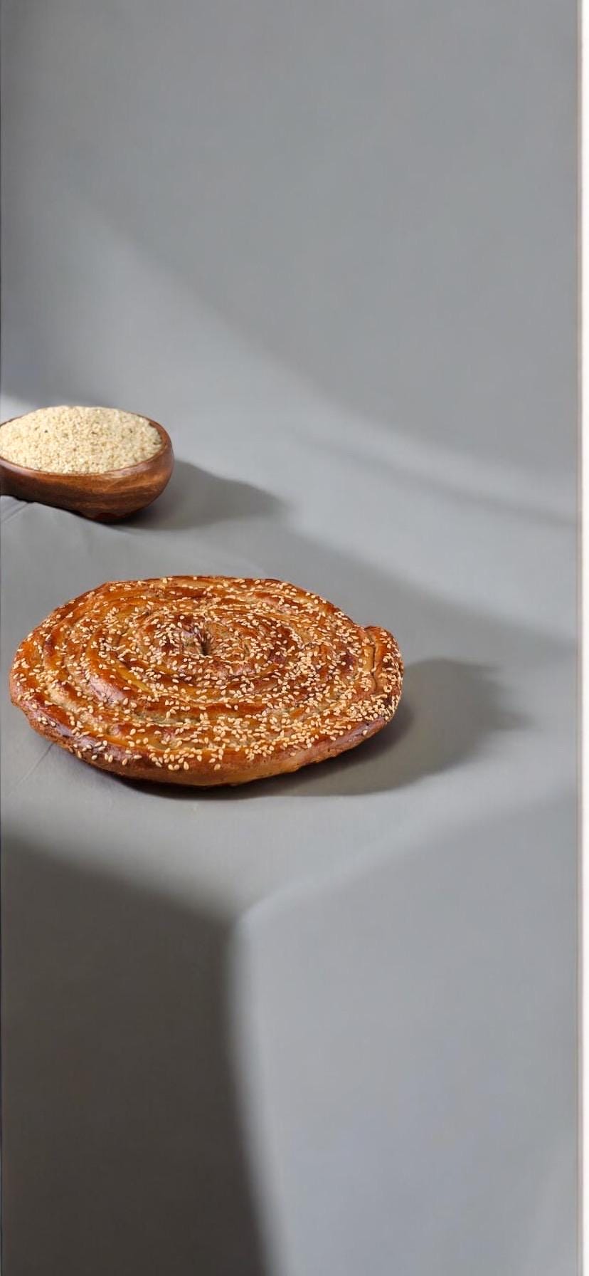 Handmade Tahini Rolls, Tahini Bun, Turkish Dessert with Tahini and Sesame, Birthday Food Gift, Authentic Turkish Pastry, Tahini Cookie
