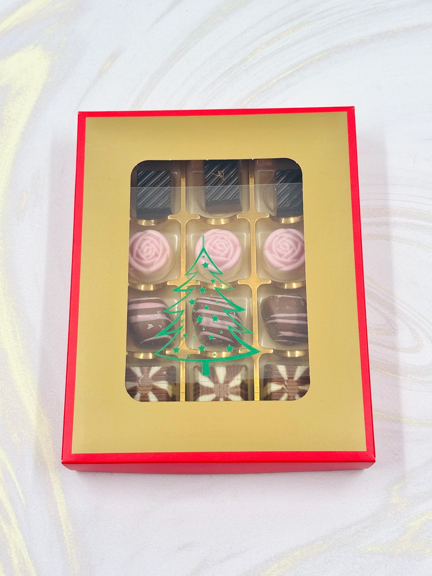Artisan Chocolates Gift Red Box, Personalized Mother’s Day Chocolate GiftBirthday Chocolete Gift, Handmade Chocolate Trufless