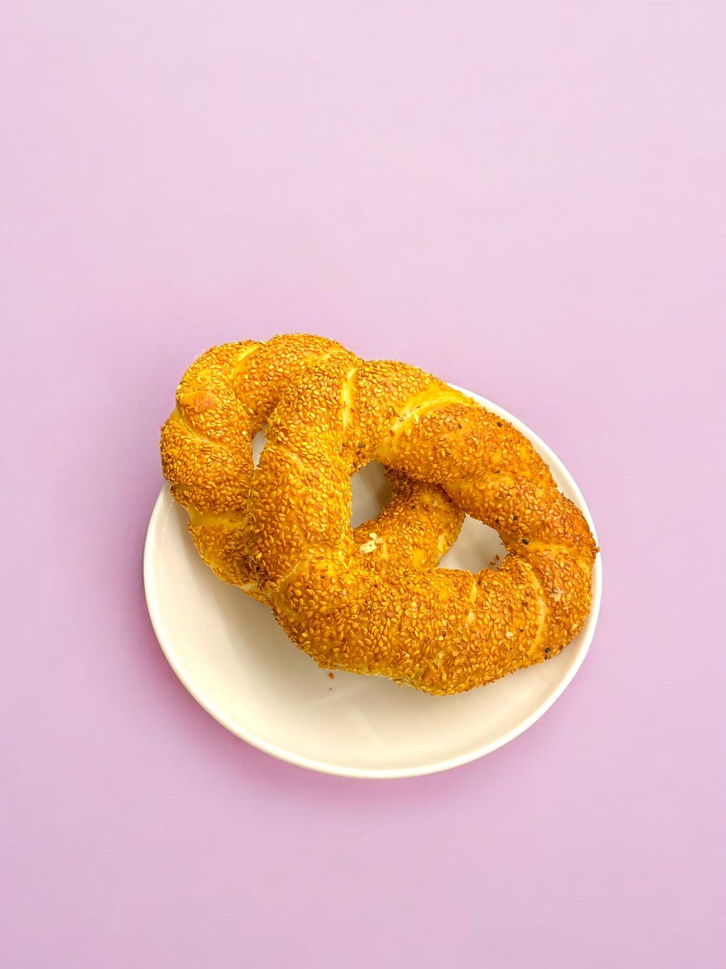 Turkish Sesame Bagels, Handmade Artisan Bread, Traditional Turkish Food, Savory Sesame Ring Bagel, Circular Bread,Breakfast Food,Savory Food