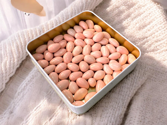 Pink or Blue Candy Almond Dragee Box - Perfect for Boy or Girl Celebration, Gender Reveal Almond Dragee Box, Pink or Blue Candy