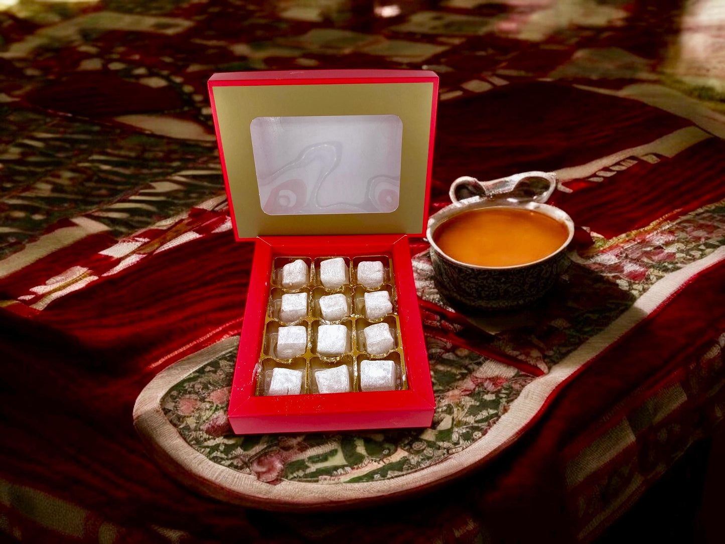 Turkish Delight Gift Red Box, Plain Turkish Delight, Gourmet Candy Box, Sweet Gift Basket, Turkish Food, Classic Turkish Delight 7 oz