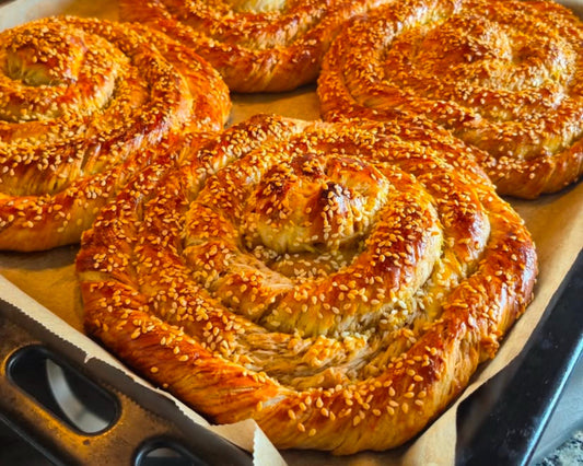 Handmade Tahini Rolls, Tahini Bun, Turkish Dessert with Tahini and Sesame, Birthday Food Gift, Authentic Turkish Pastry, Tahini Cookie