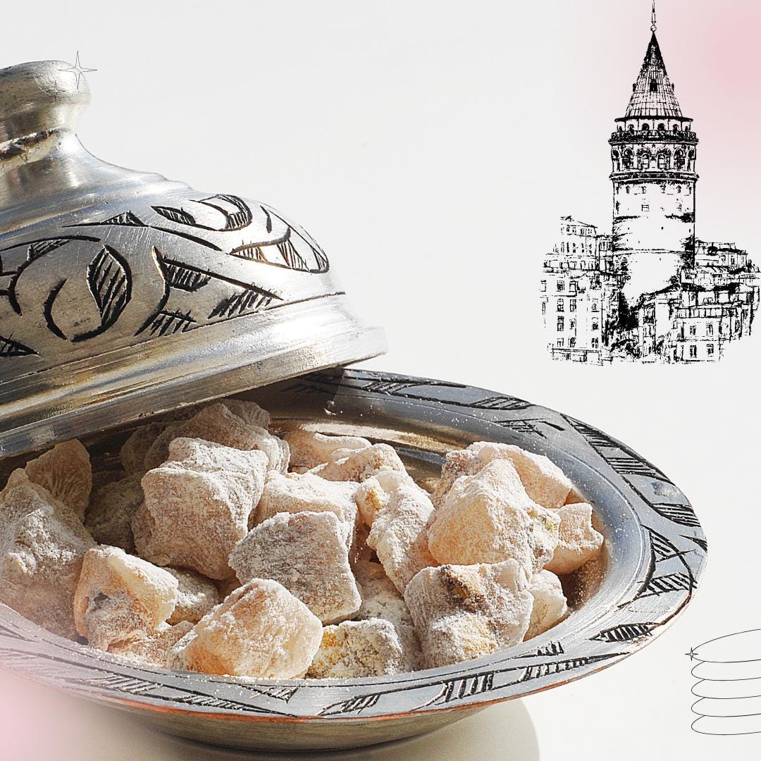 Turkish Delight With Pistachio Flavor, 48 Pieces Pistacio Soft Candy Box, Turkish Delight Gift Box, Mother’s Day Candy Gift, Turkish Food
