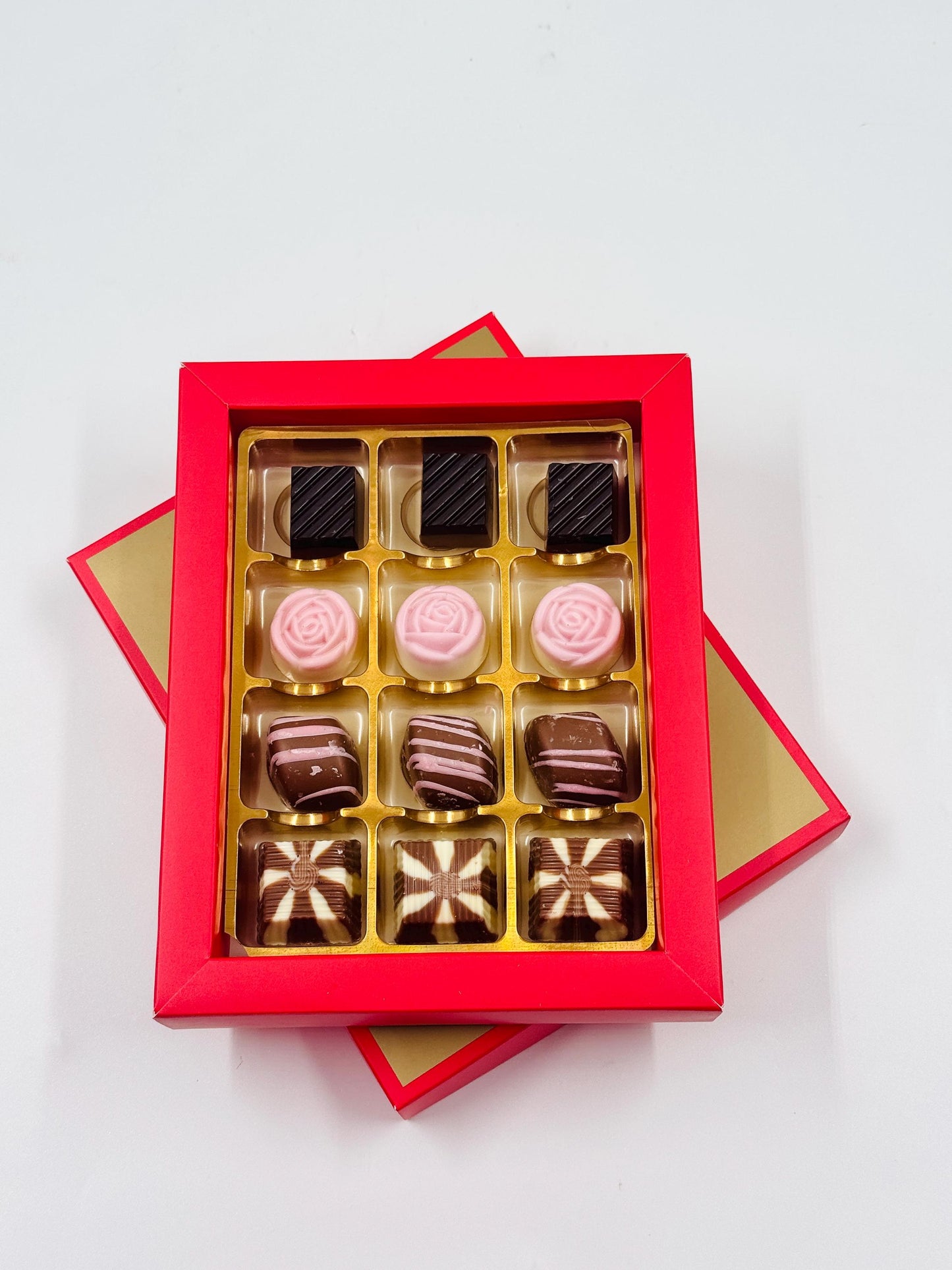 Artisan Chocolates Gift Red Box, Personalized Mother’s Day Chocolate GiftBirthday Chocolete Gift, Handmade Chocolate Trufless