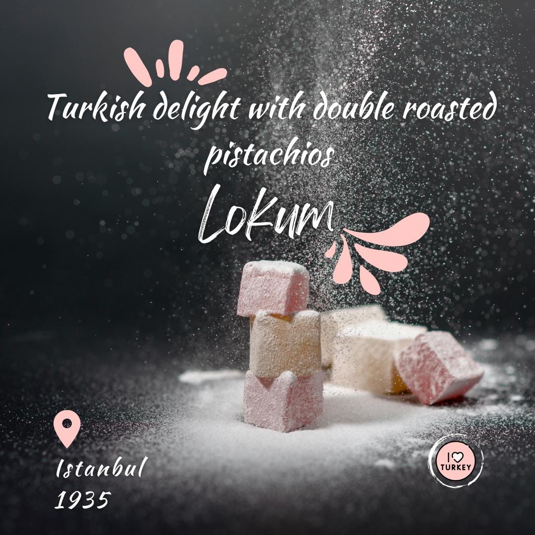 Turkish Delight Pistachio Flavors, Turkish Soft Candy Box, Turkish Delight Gift Tin Box, Double Pistachio Turkish Delight, Turkish Mini Food
