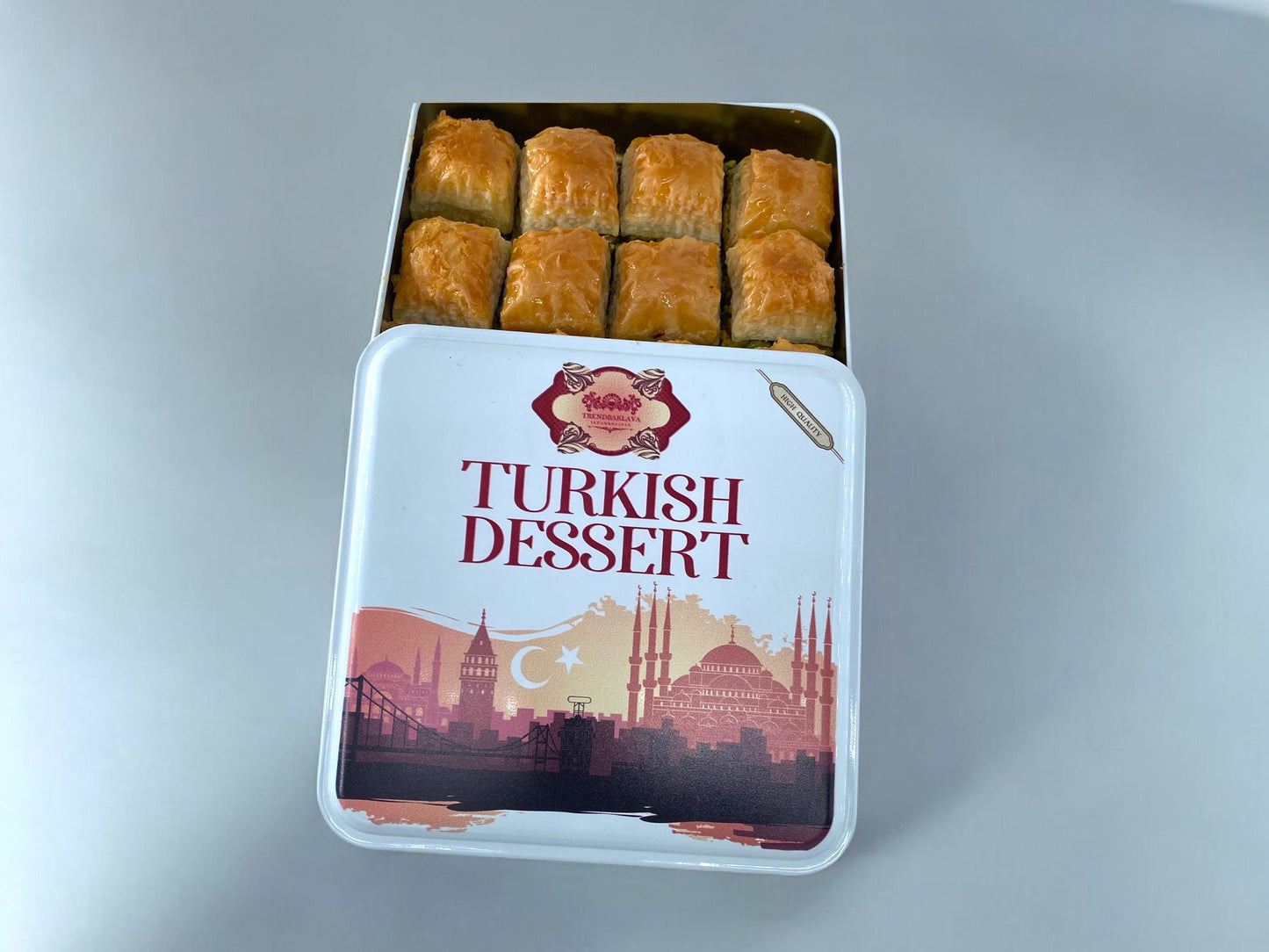 Turkish Pistachio Baklava Box, Unique Gift Idea Turkish Baklava Gift, Homemade Pistachio Baklava, Handmade Baklava Gift, Classic Baklava