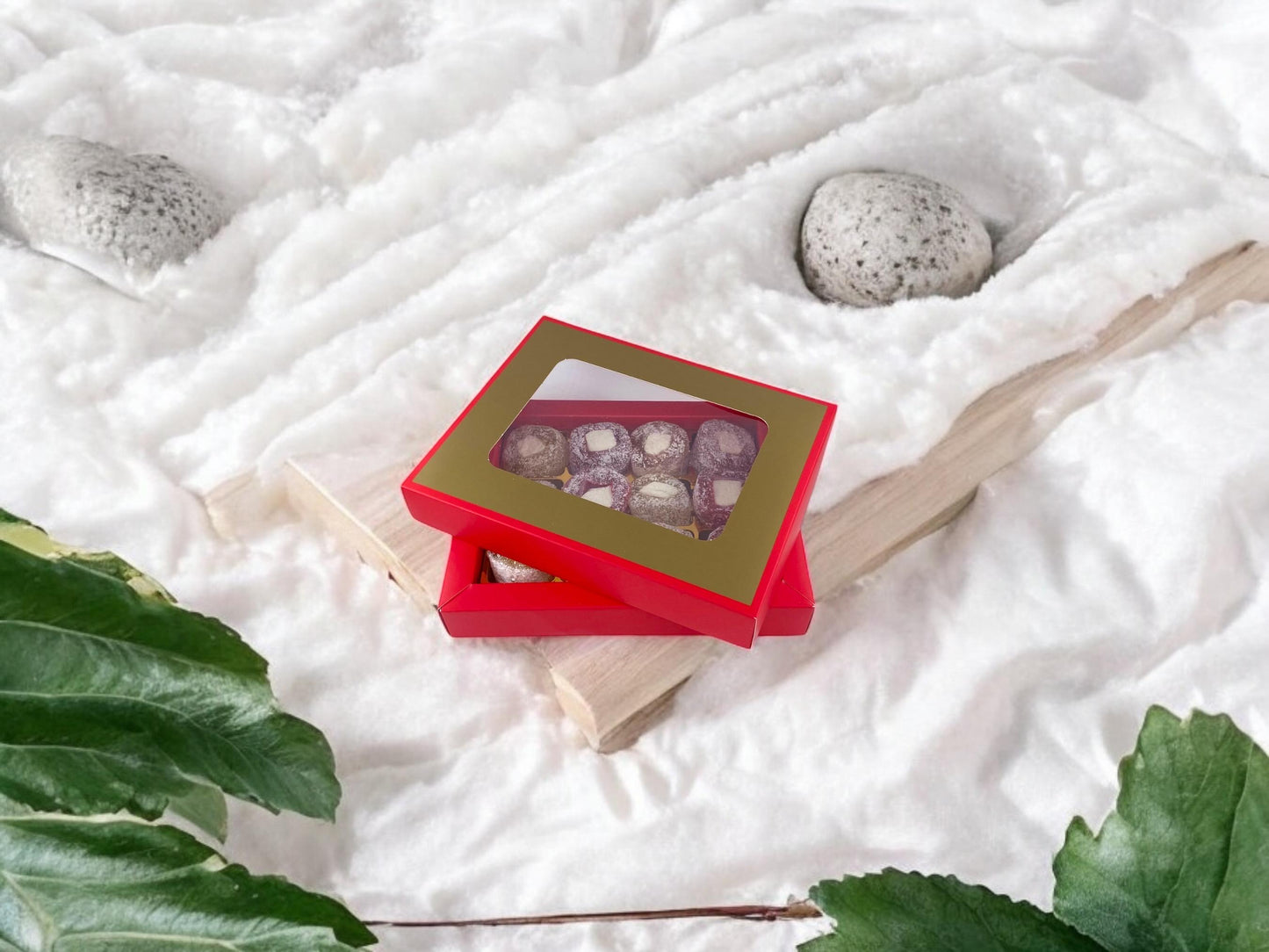 Turkish Delight Gift Box,Fruity Turkish Delight, Lemon and Strawberry Flavored Candy, Sweet Gift Basket,Turkish Food,Classic Turkish Delight