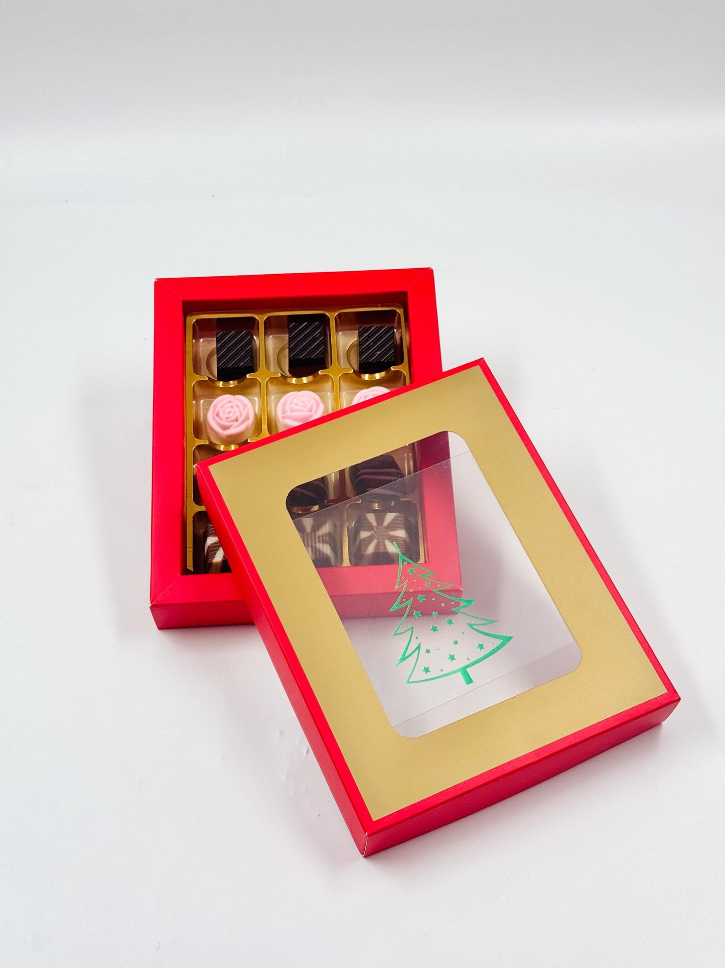 Artisan Chocolates Gift Red Box, Personalized Mother’s Day Chocolate GiftBirthday Chocolete Gift, Handmade Chocolate Trufless