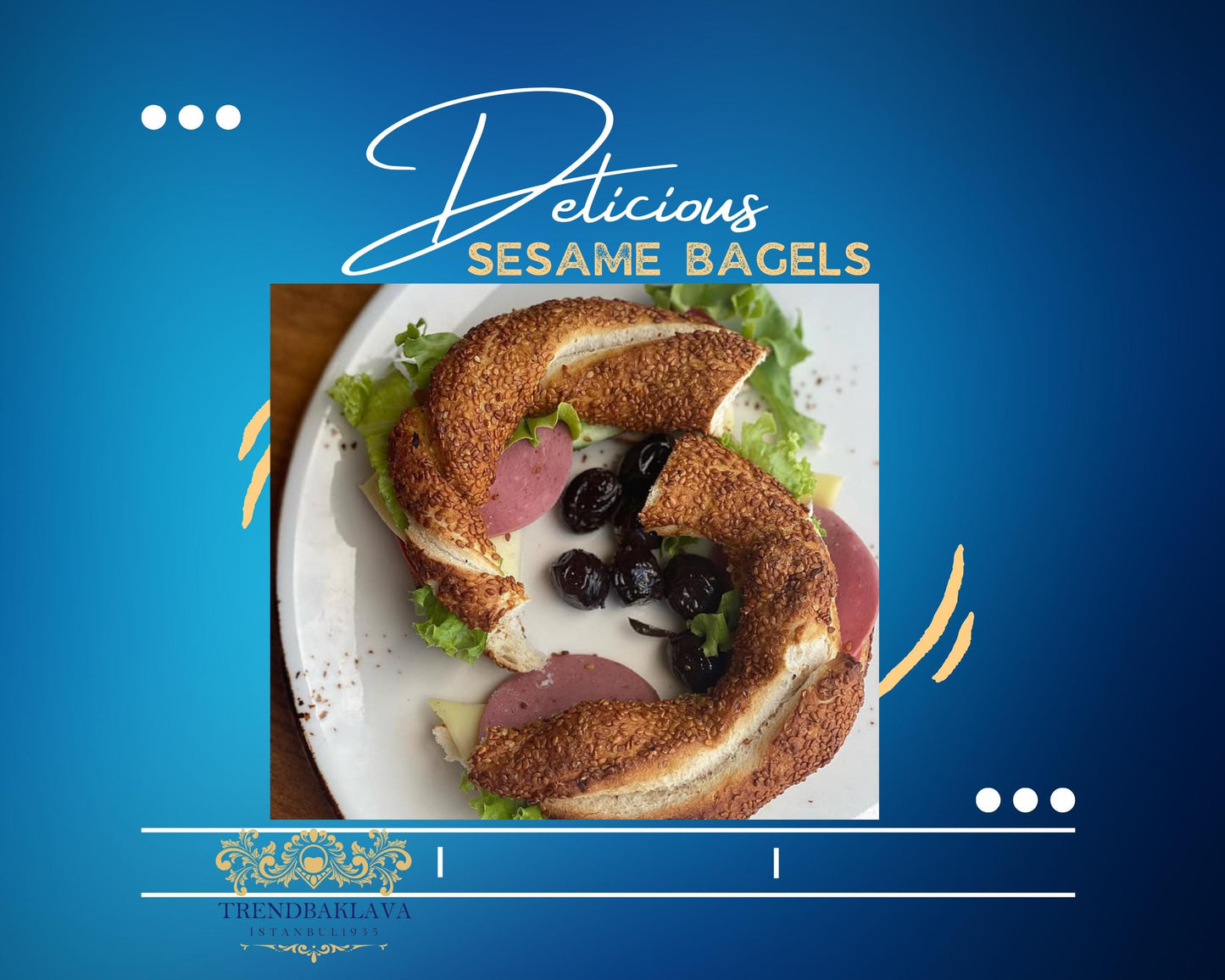 Turkish Sesame Bagels, Handmade Artisan Bread, Traditional Turkish Food, Savory Sesame Ring Bagel, Circular Bread,Breakfast Food,Savory Food