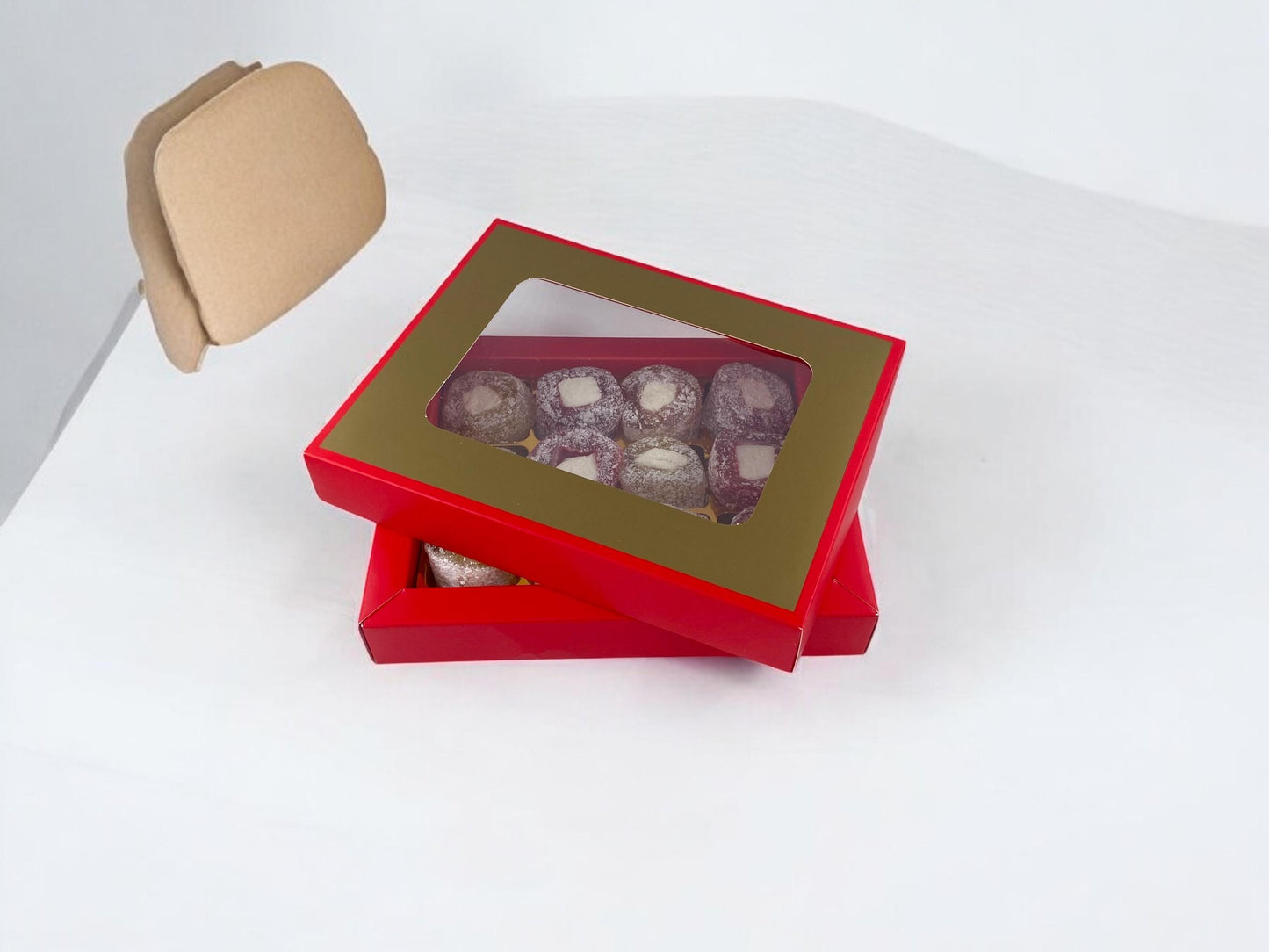 Turkish Delight Gift Box,Fruity Turkish Delight, Lemon and Strawberry Flavored Candy, Sweet Gift Basket,Turkish Food,Classic Turkish Delight