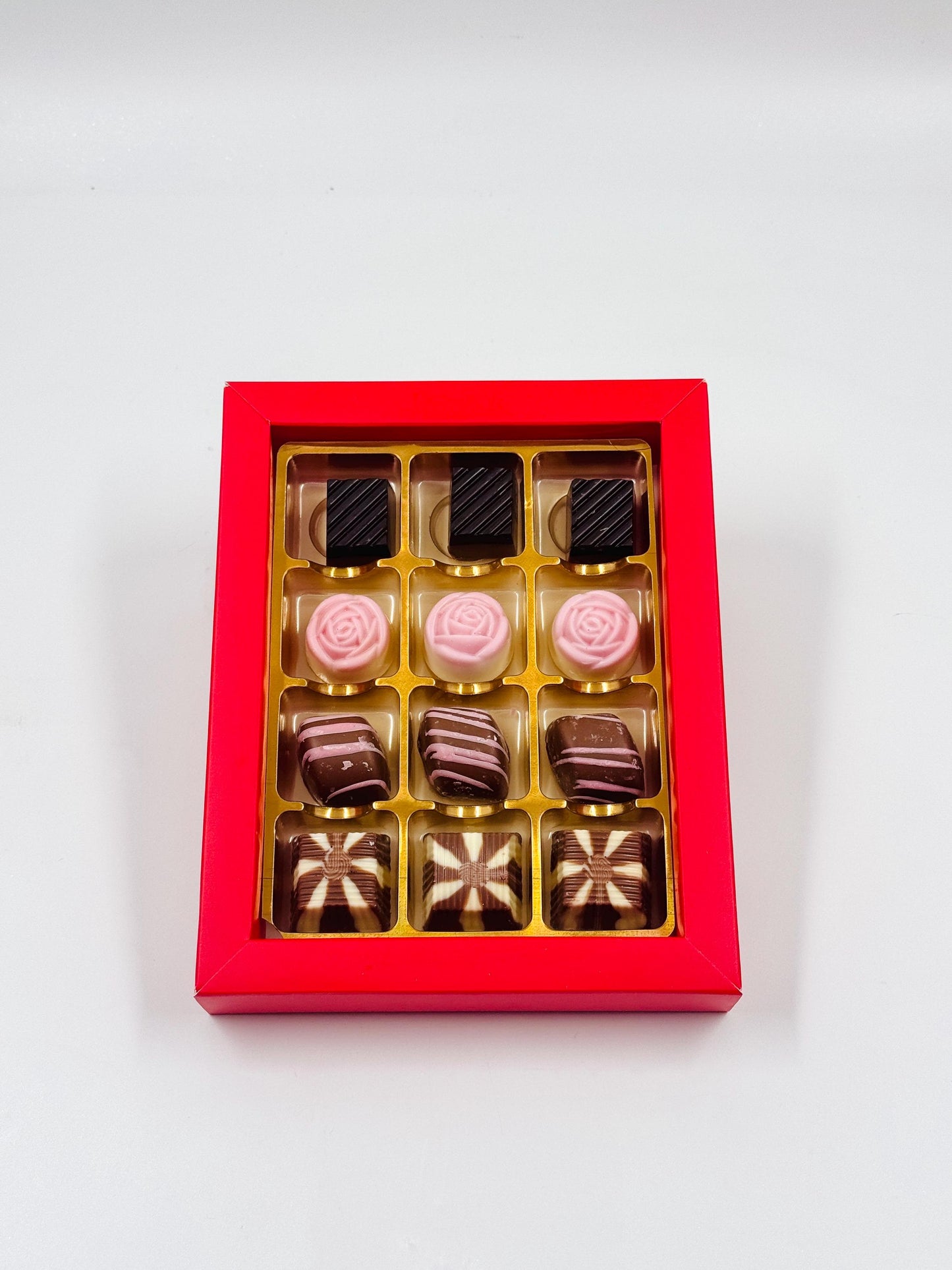Artisan Chocolates Gift Red Box, Personalized Mother’s Day Chocolate GiftBirthday Chocolete Gift, Handmade Chocolate Trufless