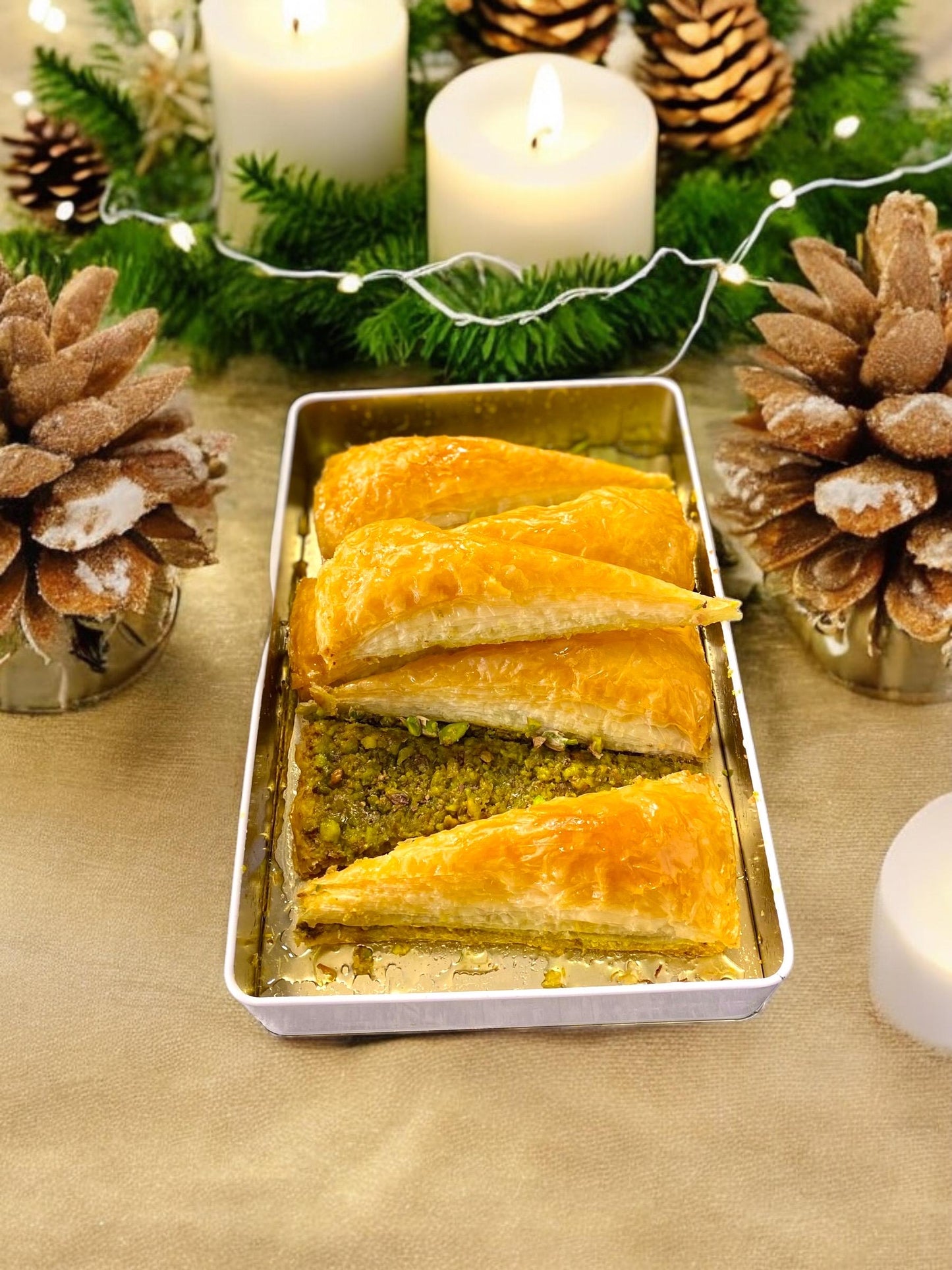 Baklava With Pistachio, Carrot Slice Fresh Baklava, Dessert Gift Box, Turkish Baklava, Homemade Baklava, Pistachio Baklava