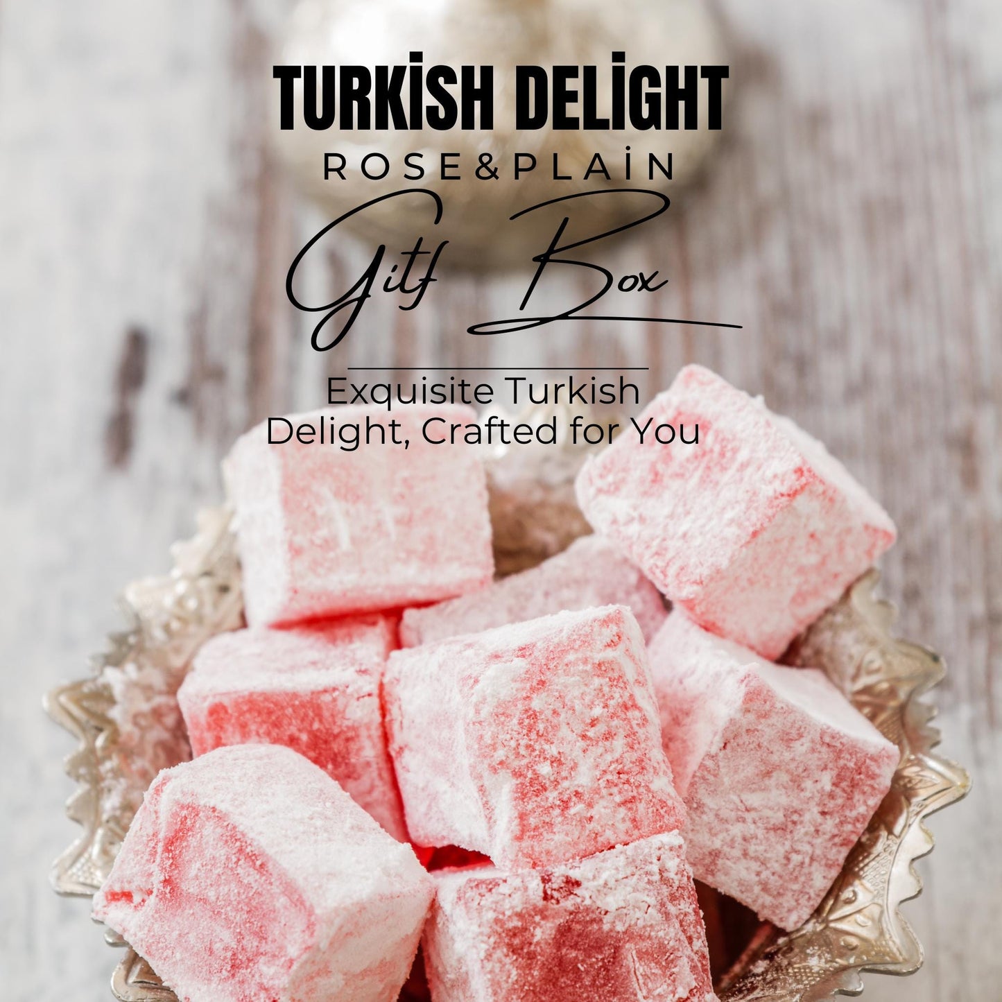 Turkish Delight Gift Red Box, Plain Turkish Delight, Gourmet Candy Box, Sweet Gift Basket, Turkish Food, Classic Turkish Delight 7 oz