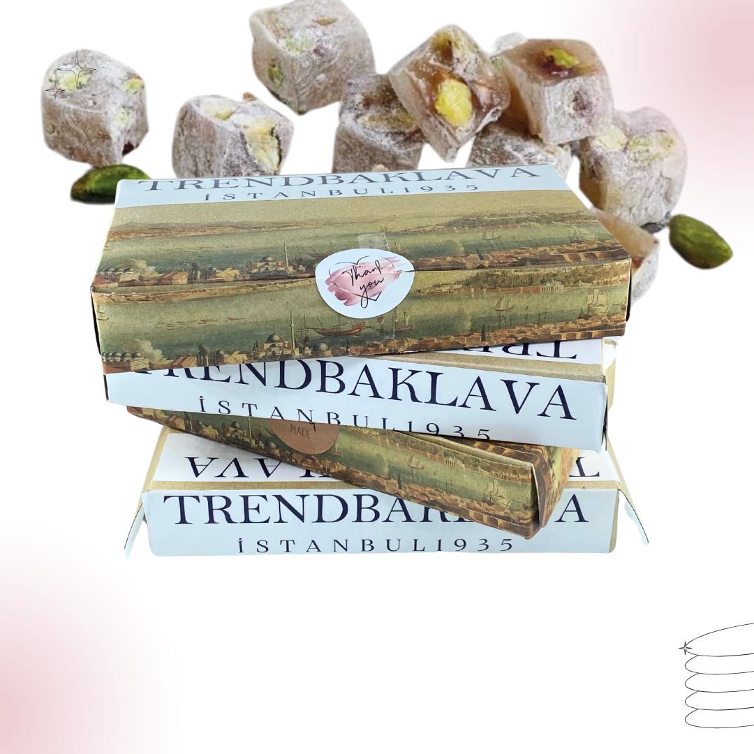 Turkish Delight With Pistachio Flavor, 48 Pieces Pistacio Soft Candy Box, Turkish Delight Gift Box, Mother’s Day Candy Gift, Turkish Food