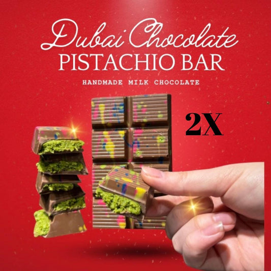 Dubai Chocolate Bar Pistachio,Kunafa Chocolate Bar,Chocolate Dubai Bar,Pistachio Cream Dubai,Chocolate Knafeh Chocolate Pistachio Bar,2X Bar