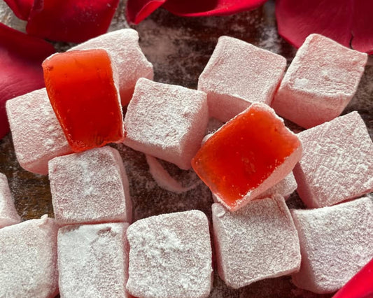 Turkish Delight Gift Red Box, Plain Turkish Delight, Gourmet Candy Box, Sweet Gift Basket, Turkish Food, Classic Turkish Delight 7 oz