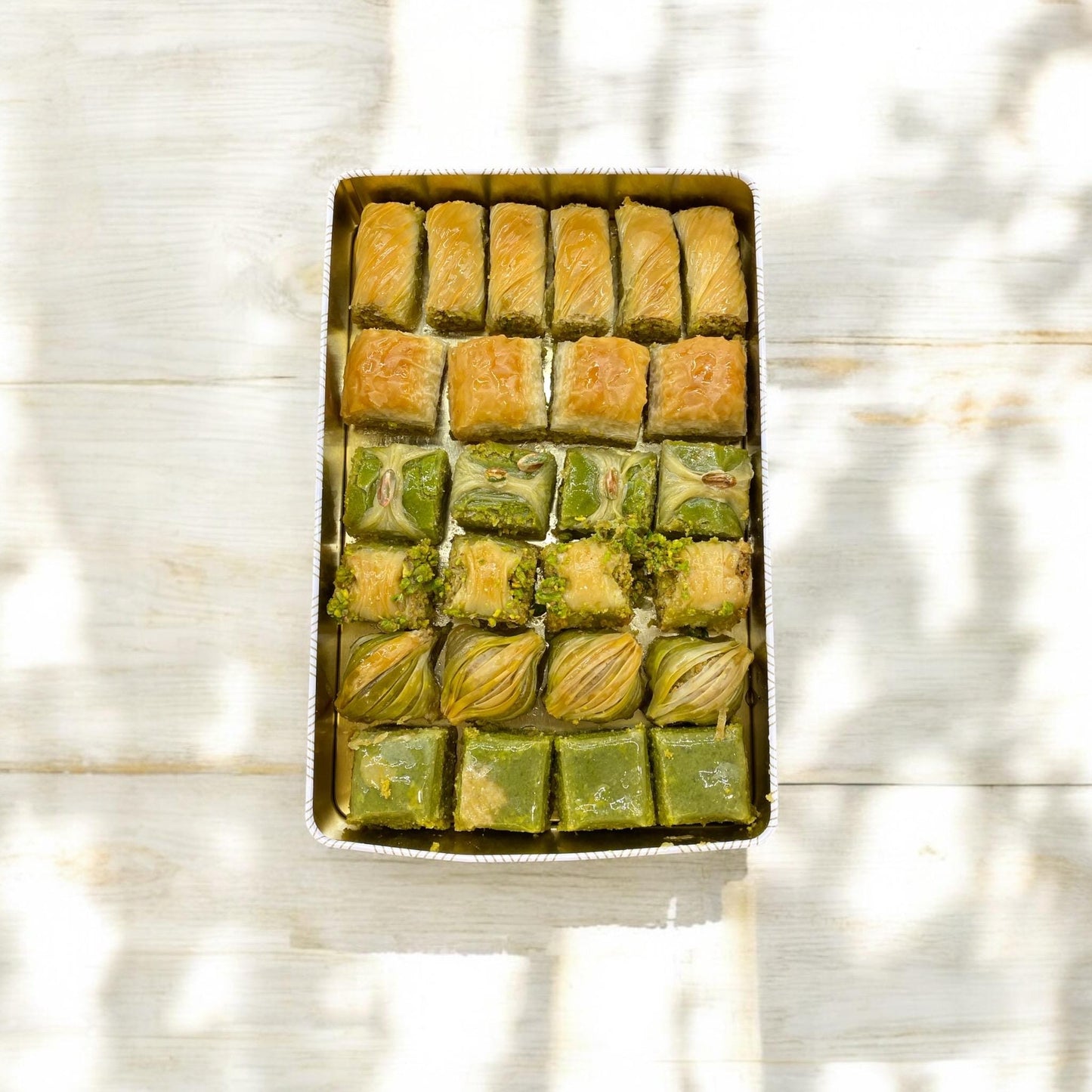 Assorted Turkish Baklava Gift Tin Box, Handmade Fresh Baklava, Turkish Dessert, Baklava With Pistachio, Special Gift Dessert Package