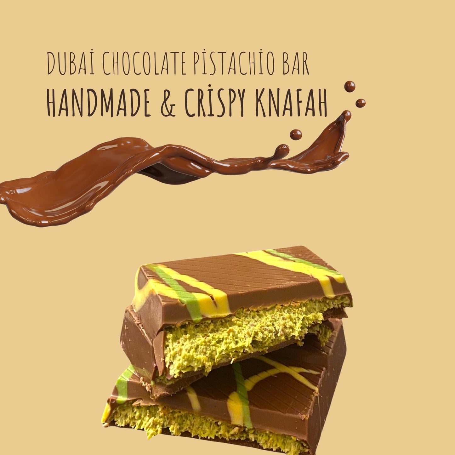 Dubai Chocolate Bar Pistachio, Kunafa Chocolate Bar, Chocolate Dubai Bar, Pistachio Cream Dubai, Knafeh Chocolate Pistachio Bar, 3.05 oz