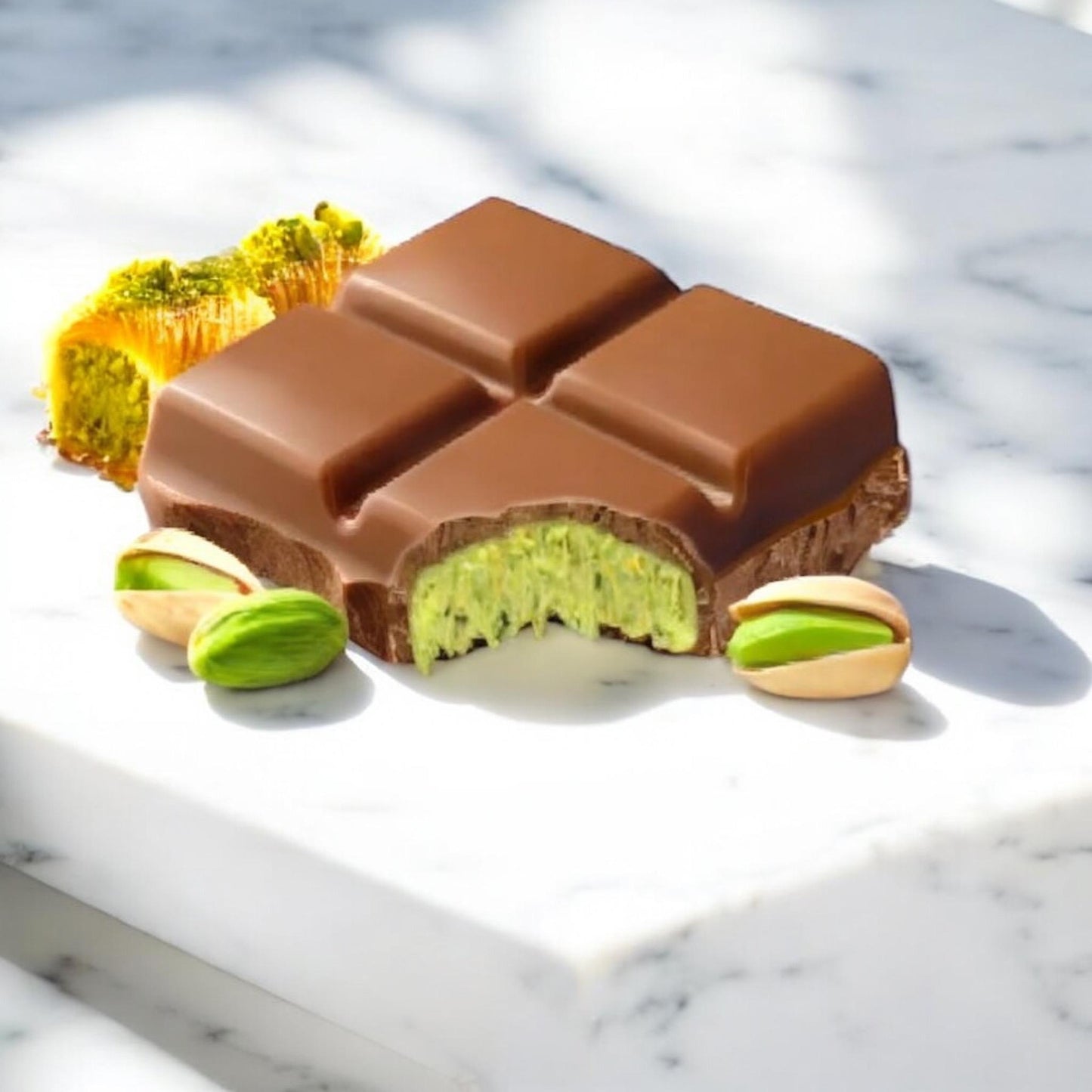 Dubai Chocolate Bar Pistachio, Kunafa Chocolate Bar, Chocolate Dubai Bar, Pistachio Cream Dubai, Knafeh Chocolate Pistachio Bar, 3.05 oz