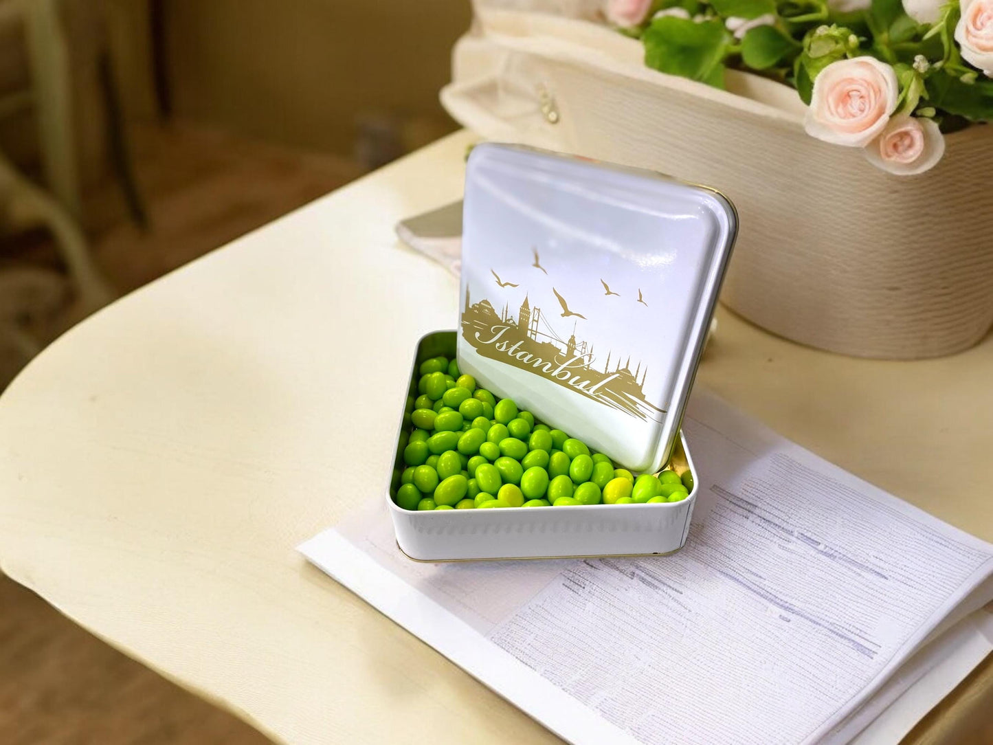 Pistachio Dragee Candy Box, Pistachio Chocolate Covered Dragee, Turkish Candy, Wedding Favor, Engagement Favor Gift