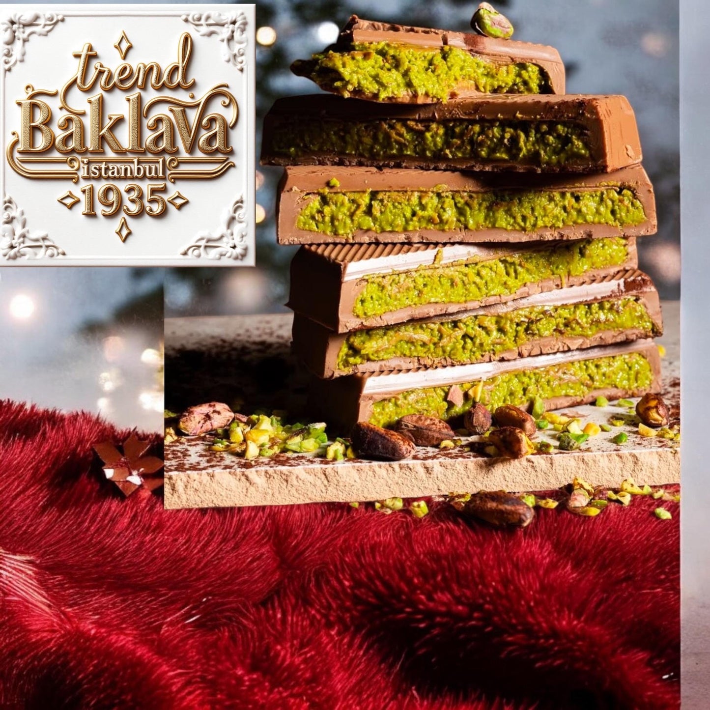 Dubai Chocolate Bar Pistachio, Crispy Knafeh And Pistachio Cream Chocolate Bar, Viral Dubai Chocolate Bar, Dubai Pistachio Gift Package