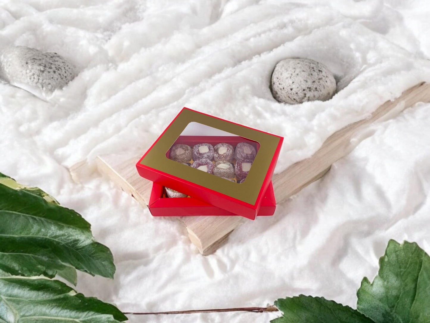 Turkish Delight Gift Box,Fruity Turkish Delight, Lemon and Strawberry Flavored Candy, Sweet Gift Basket,Turkish Food,Classic Turkish Delight