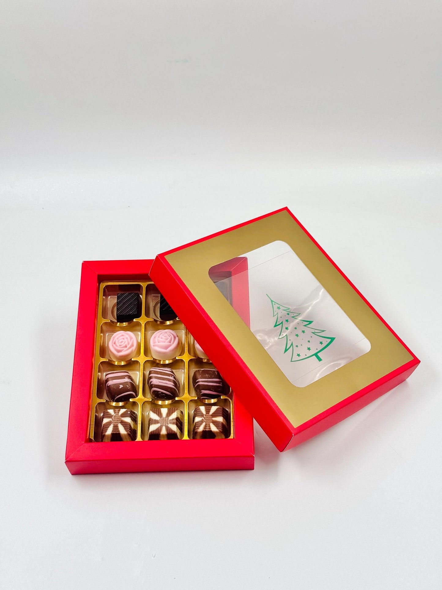 Artisan Chocolates Gift Red Box, Personalized Mother’s Day Chocolate GiftBirthday Chocolete Gift, Handmade Chocolate Trufless