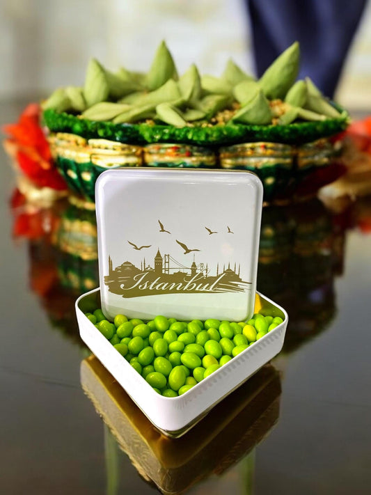Pistachio Dragee Candy Box, Pistachio Chocolate Covered Dragee, Turkish Candy, Wedding Favor, Engagement Favor Gift